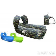 US Lounger Camouflage Fast Inflatable Portable Outdoor or Indoor Wind Bed Lounger, Air Bag Sofa, Air Sleeping Sofa Couch, Lazy Bed for Camping, Beach, Park, Backyard